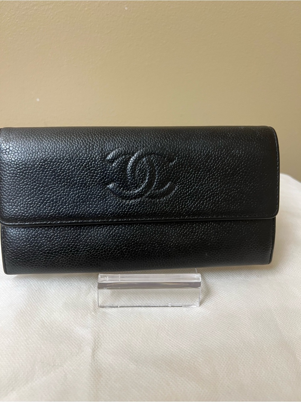 Chanel Black Caviar long Leather Wallet Clutch - Picture 9 of 13